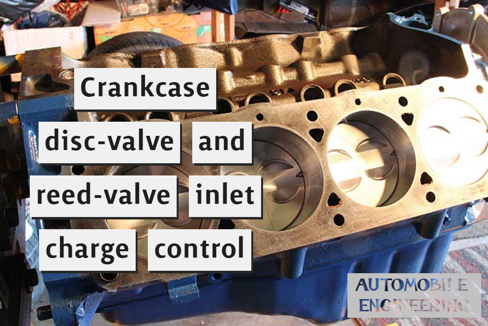 Crankcase disc-valve and reed-valve inlet charge control