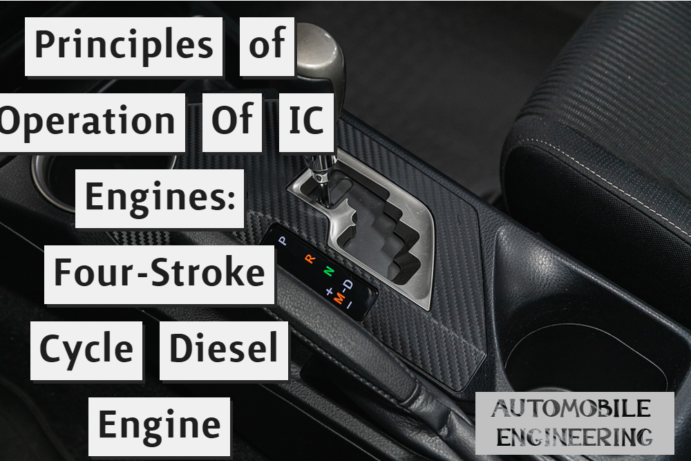 Principles of Operation Of IC Engines: Four-Stroke Cycle Diesel Engine