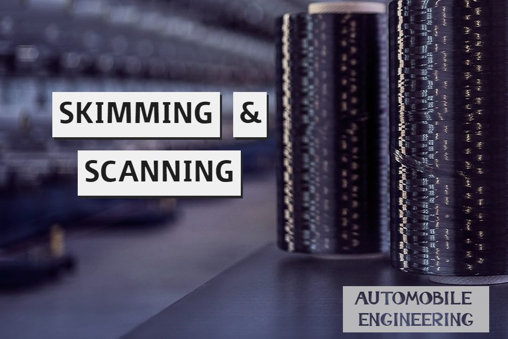 SKIMMING & SCANNING