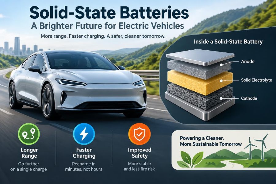 🚗 Breakthrough in EVs: How Solid-State Batteries Could Transform Range and Charging