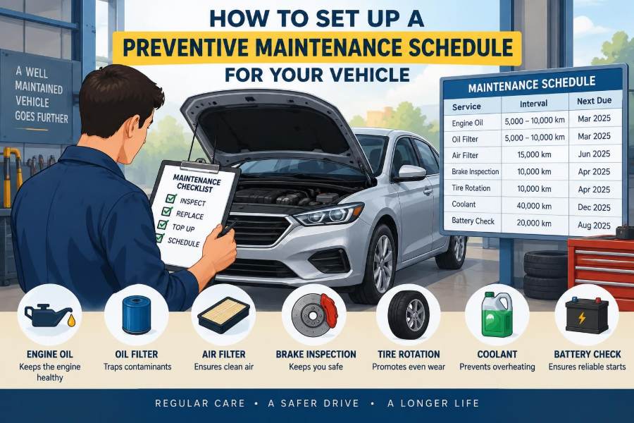 🚗 How to Set Up a Preventive Maintenance Schedule for Your Vehicle