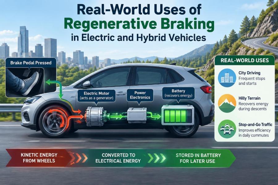 🚗 Real-World Uses of Regenerative Braking in Electric and Hybrid Vehicles