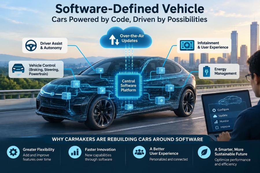 🚗 What Is a Software-Defined Vehicle and Why Are Carmakers Rebuilding Cars Around Software?