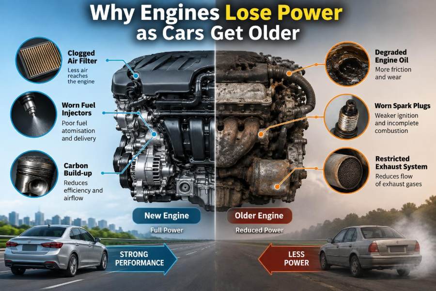🚗 Why Engines Lose Power as Cars Get Older