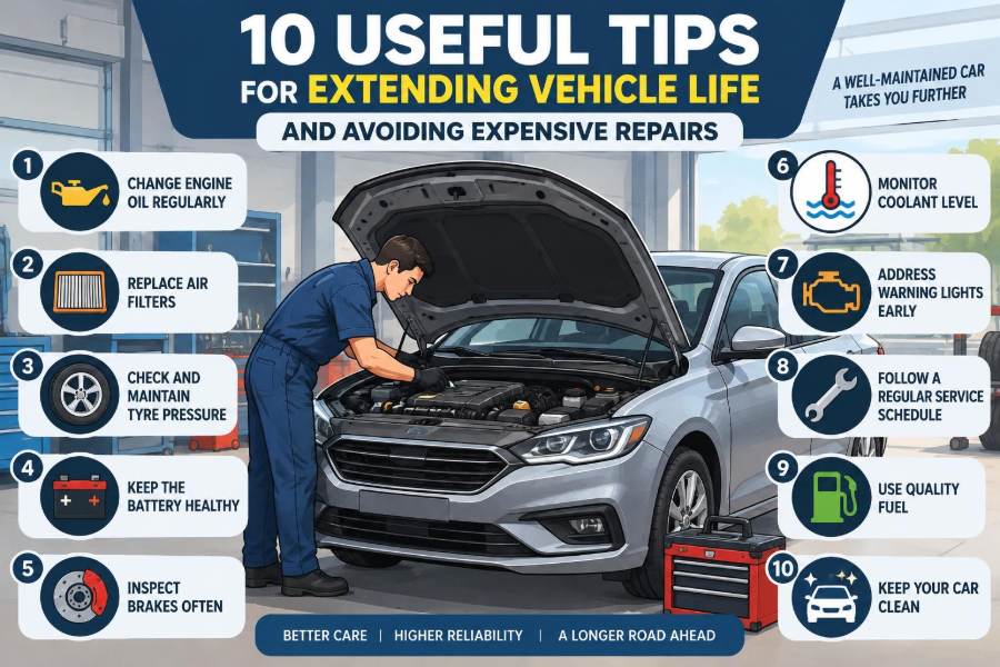 🚗 10 Useful Tips for Extending Vehicle Life and Avoiding Expensive Repairs