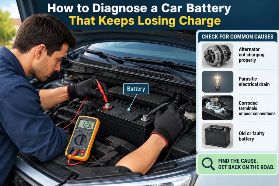 🚗 How to Diagnose a Car Battery That Keeps Losing Charge