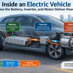 🚗 Inside an Electric Vehicle: How the Battery, Inverter, and Motor Deliver Power
