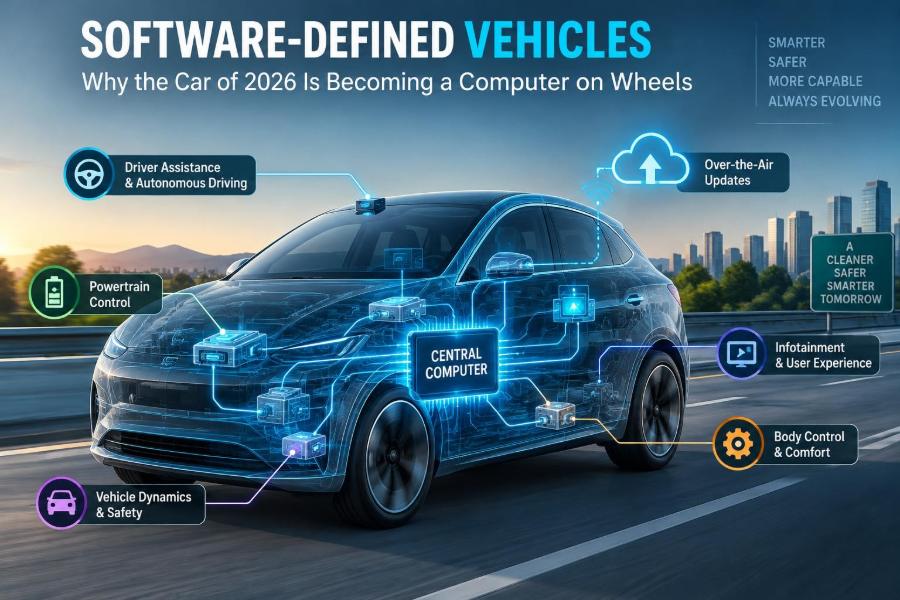 🚗 Software-Defined Vehicles: Why the Car of 2026 Is Becoming a Computer on Wheels