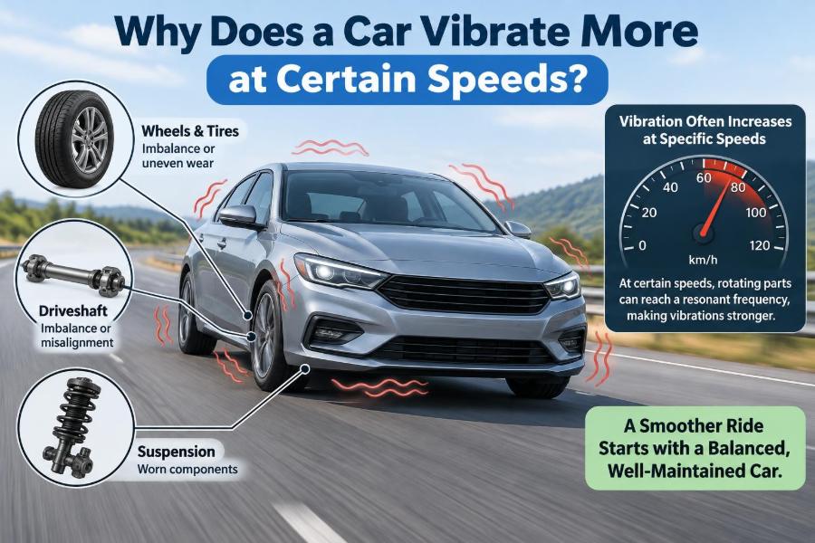 🚗 Why Does a Car Vibrate More at Certain Speeds?