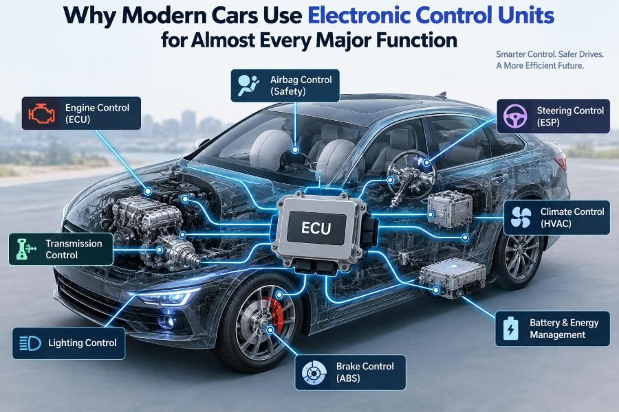 🚗 Why Modern Cars Use Electronic Control Units for Almost Every Major Function